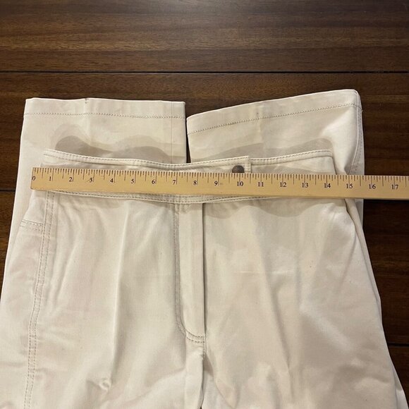 DKNY Women's  Pleated Ankle Trousers Size 8 Cream - Picture 4 of 11